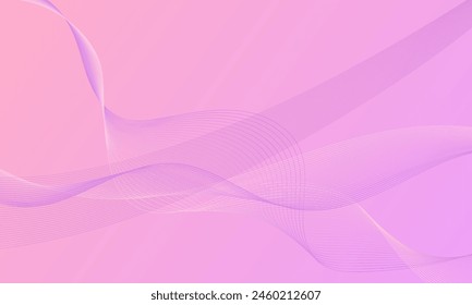 pink violet purple with smooth lines wave curves on gradient abstract background
