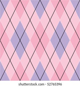 Pink and violet seamless argyle pattern