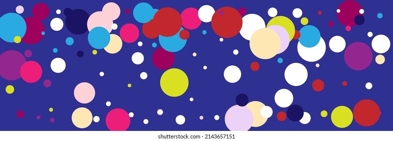 Pink Violet Vibrant Indigo Children Pattern. Blue Yellow Red Bright Pastel Color Composition. Green Beige Bordo Rainbow Kids Wallpaper. Dark Multicolor White Circles Play Purple Illustration.