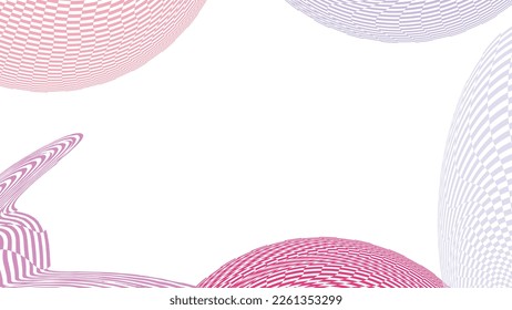 borde vectorial rosa, violeta, ondulado azul