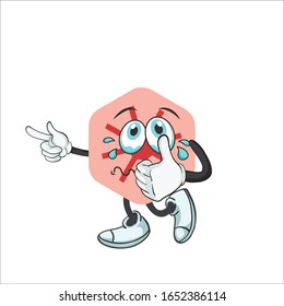 pink virus cartoon design with expression