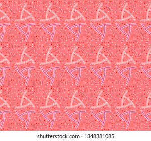 pink vivid layered geometric seamless pattern tile with confetti and polka dots texture for textile, fabric, back
grounds, wallpaper, backdrops, packaging, wrapping paper, print and digital 