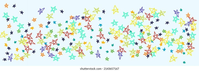 Pink Vivid Vibrant Turquoise Grey Yellow Childish Handdrawn Stars. Purple Chaotic Kids Red Orange Blue Violet Neon Wallpaper. Naive Mint White Green Bright Stars Purple Picture.