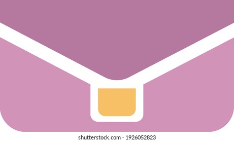 Pink wallet, illustration, vector on white background.