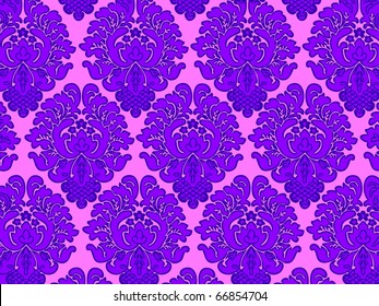 Pink wallpaper damask illustration