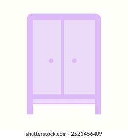 Pink Wardrobe Icon Vector Illustration