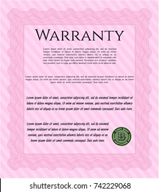 Pink Warranty template. Easy to print. Cordial design. Customizable, Easy to edit and change colors. Pink Warranty template. Easy to print. Cordial design. Customizable, Easy to edit and change colors.
