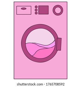 lavadora rosa lava cosas