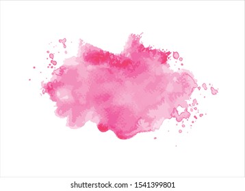 pink water color paint stroke background vector