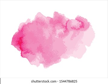 pink water color paint stroke background vector