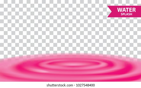 Pink water , juice splash vector illustration