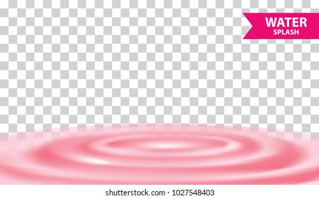 Pink water , juice splash vector illustration