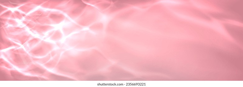 Pink water wave light surface overlay background. 3d clear ocean surface pattern with reflection effect backdrop. Marble desaturated texture. Sunny aqua ripple movement with shiny refraction