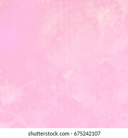 Pink watercolor background, abstract vector illustration. Bright texture, stroke paint.