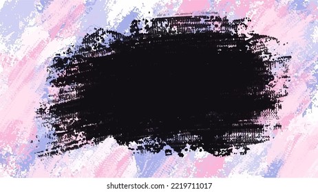 Pink watercolor background and black banner for textures backgrounds and web banners design

