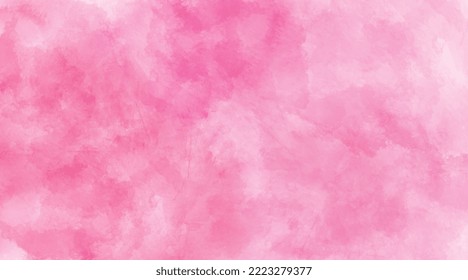 Fondo de color de agua rosa, salpicado de color, mano húmeda abstracta de acuarela dibujada para papel de pared, saludo de tarjeta, afiche, diseño, cubierta, invitación. Ilustración del vector