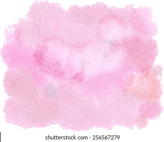 Pink watercolor background. Hand-drawn painted, vector element for design