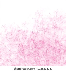 pink watercolor background pattern with short crinkled dry paint brush strokes on white background, vector illustration