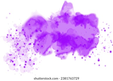 Pink watercolor background splash brush strokes vector 