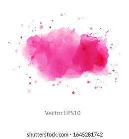 Pink watercolor background. vector background