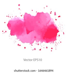 Pink watercolor background. vector background