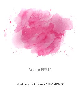 Pink watercolor background. vector background