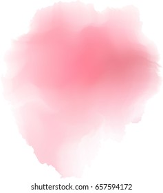 Pink watercolor background. Vector.