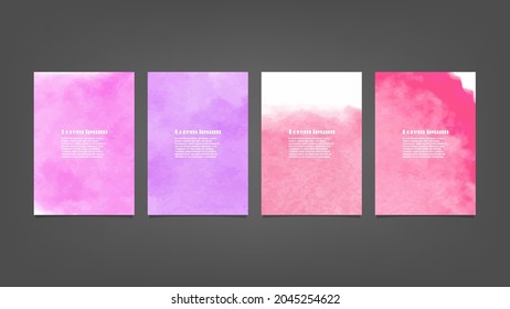 Pink watercolor background for your design, watercolor background concept, vector.