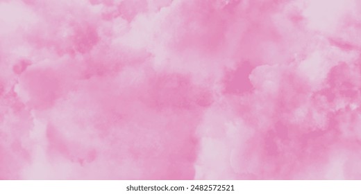 Pink watercolor background for your design. Pink color light ink effect shades gradient on textured paper.