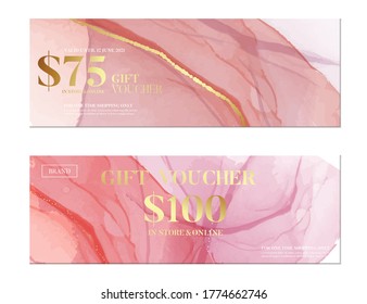Pink watercolor banner, business pattern. Creative fine art acrylic paint. Coral soft blush palette wide headder shape. Rose gold smear illustration, vector art , fine art vector.