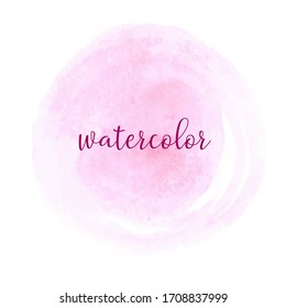 Pink Watercolor Blob Handmade Background Stock Vector (Royalty Free ...