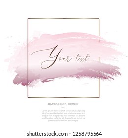 PINK WATERCOLOR BRUSH VECTOR TEMPLATE