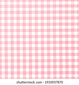 Pink Watercolor Checkered Pattern.  Watercolor Pattern With Stripes.