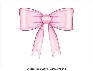 pink watercolor coquette ribbon bow in vintage style Bow Tie icon Vector  Vector sillouette