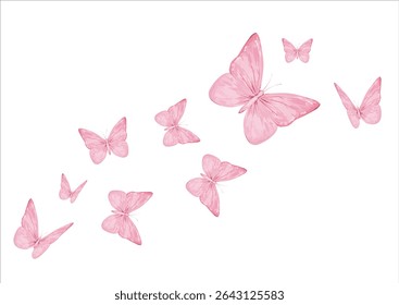 pink watercolor hand dawn design vector 