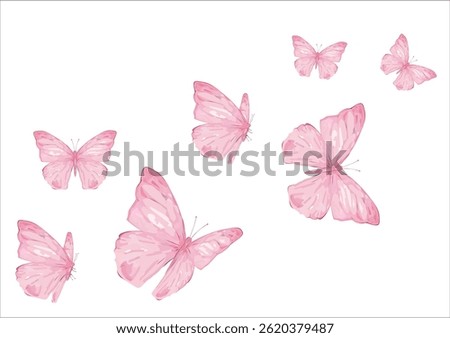 pink watercolor hand drawn