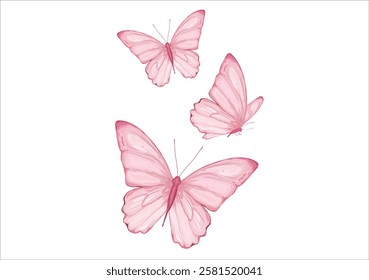 pink watercolor hand drawn desgn