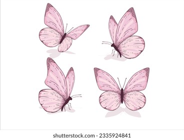 pink watercolor hand drawn design vector