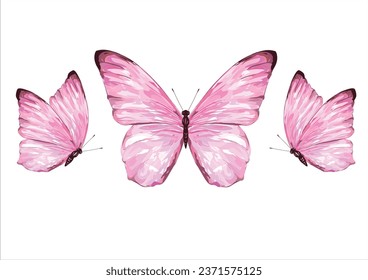 pink watercolor hand drawn design vector