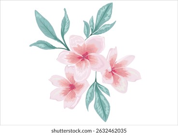 pink watercolor hand drawn design
