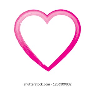 Pink Watercolor Heart Stock Vector (Royalty Free) 1236309832 | Shutterstock