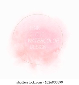 Pink watercolor logo paint background - Vector. Perfect art abstract design for logo and banner.