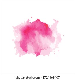 pink watercolor paint stroke background vector illustration 