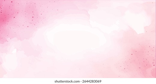 Pink watercolor painted background with textured wash effect and subtle artistic stains, perfect for greeting cards, invites, web design, or printable decor