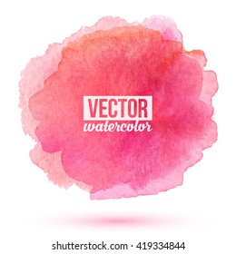 Bright Red Transparent Watercolor Vector Circle Stock Vector (Royalty ...