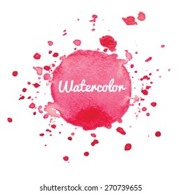 Pink watercolor splash background