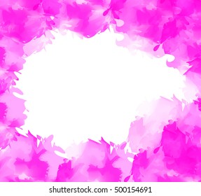 Pink watercolor splash background