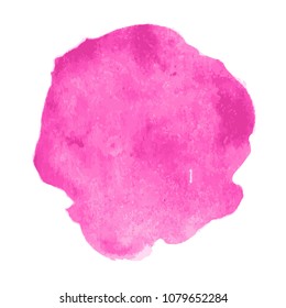 Pink watercolor splash vector