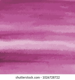pink watercolor texture background, striped, hand painted vector illustration