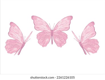 pink watercolor vector hand drawn design